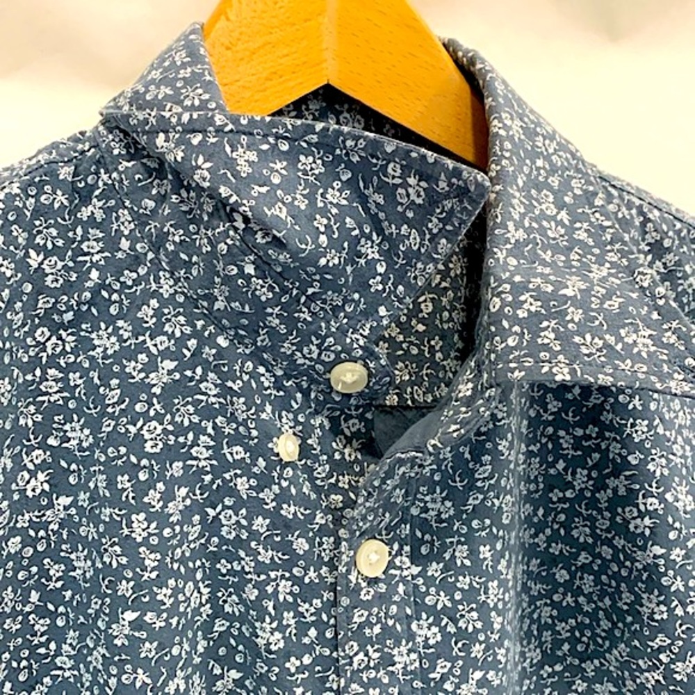 Abercrombie & Fitch Mens Floral Print Long Sleeve Button Shirt Size M Stretch - Picture 3 of 10